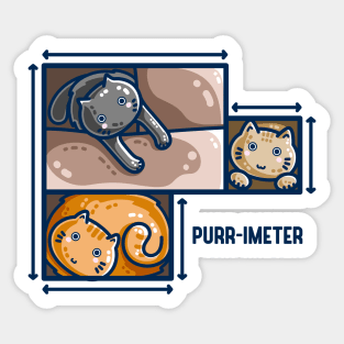 Purr-imeter Maths Cat Pun Sticker